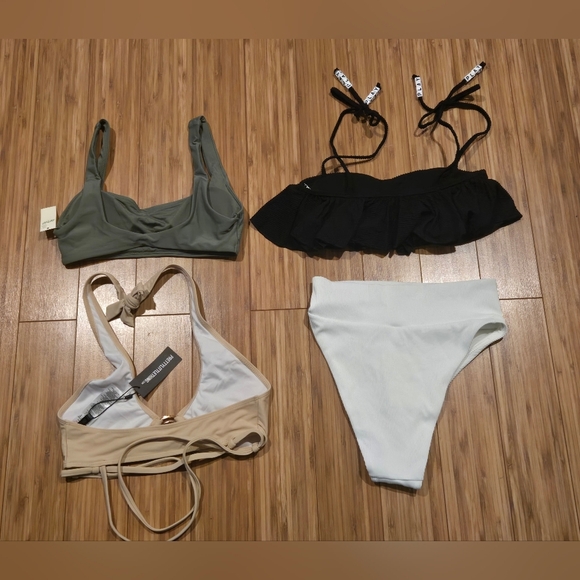 💚 NWT Aerie Swim and Pretty Little Thing Stylish Bikini Bundle - Picture 7 of 10